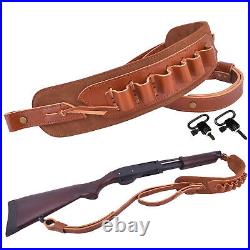 Wayne's Dog Full Grain Leather Gun Sling Shotgun Strap/ Metal Swivels for 16GA