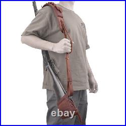 Wayne's Dog Leather Rifle Buttstock Recoil Pad with Gun Carry Sling Strap Set
