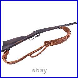 Wayne's Dog Leather Rifle Sling Strap Gun Belt Fit for. 45-70.44MAG. 30-06 USA