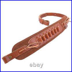 Wayne's Dog Leather Rifle Sling Strap Gun Belt Fit for. 45-70.44MAG. 30-06 USA