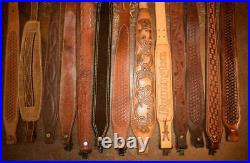 Wholesale Lot 19 Tooled Leather Western Gun Straps Resale Hunting Sling Rifle