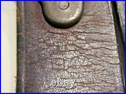 Ww2 1944 Us Military M1 Garand / Springfield M-1907 Leather Rifle Sling Milsco
