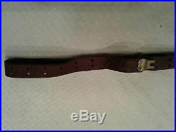 Ww2 training rifle leather sling one inch leather